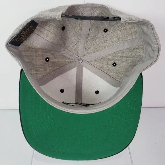 NWOT Snapback Hat Yupoong The Classics Corridor Logo Embroidered Gray and Black - Picture 3 of 6